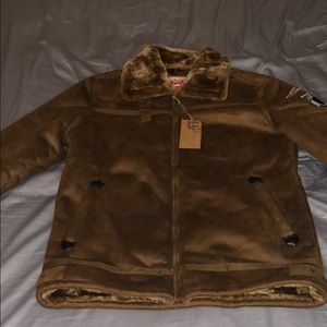 XL men’s vintage brown bomber jacket